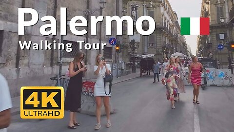 Palermo Sicily Walking Tour 4K Italy 🇮🇹