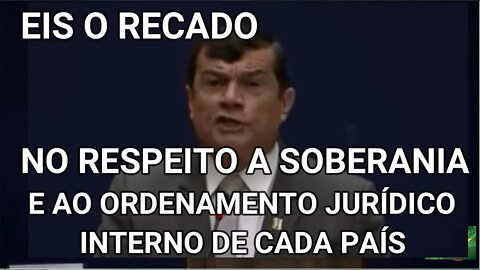 TENTARAM INTIMIDAR O GEL. PAULO SERGIO MIN. DA DEFESA, MAS ELE MANDOU O RECADO.