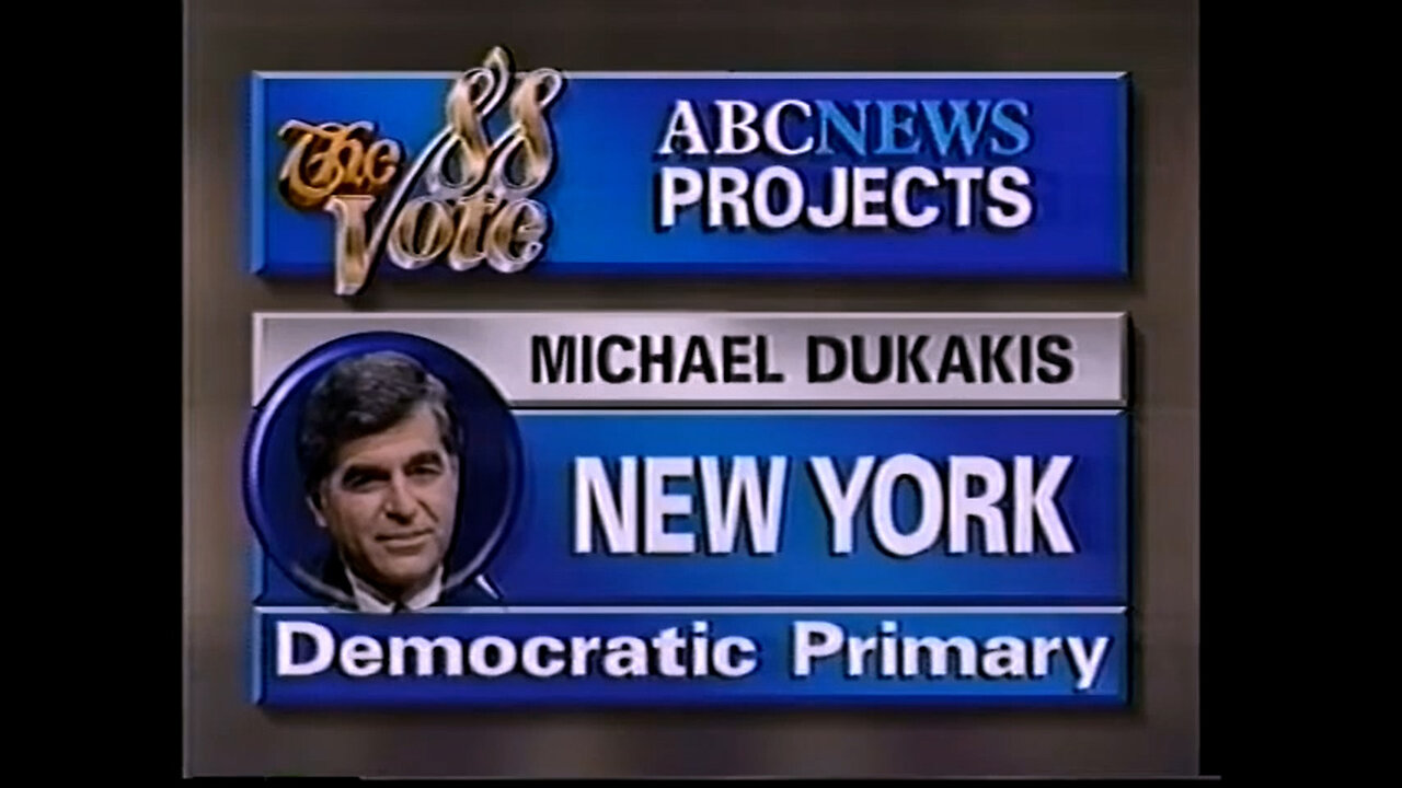 April 19, 1988 - Two Peter Jennings Cut-ins: Michael Dukakis Wins NY Primary