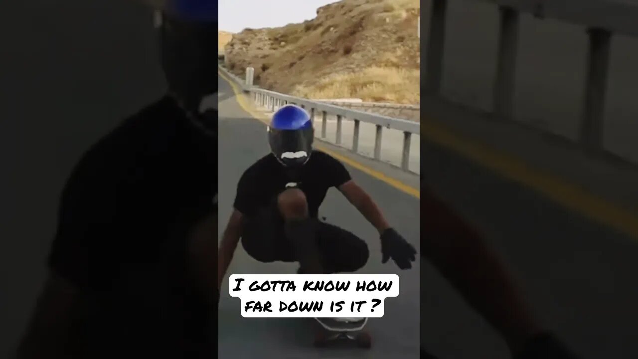 Mountain longboard crash thank goodness for guardrails #fail #mountains #longboard