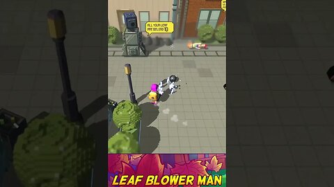 Tricking the Turret to kill NPCs! | Leaf Blower Man #shorts #gaming #indiegame