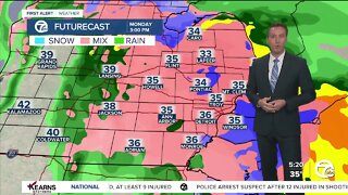 Metro Detroit Forecast: Snow and rain today; winter weather advisories north of Detroit