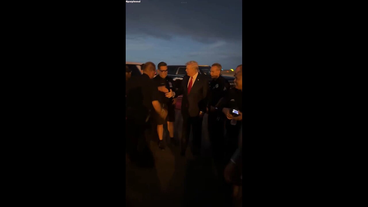 President Donald J. Trump greets our great police officers in Denver.