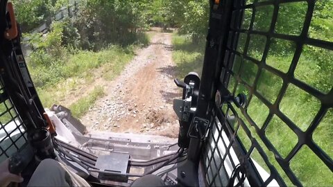 Bobcat T650 CTL Skid Steer Pinching Pennies on land gravel work
