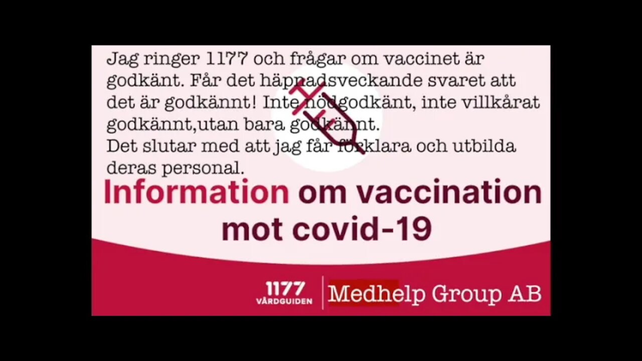 1177/Vårdguiden/Medicare om Godkännande av Vaccin.