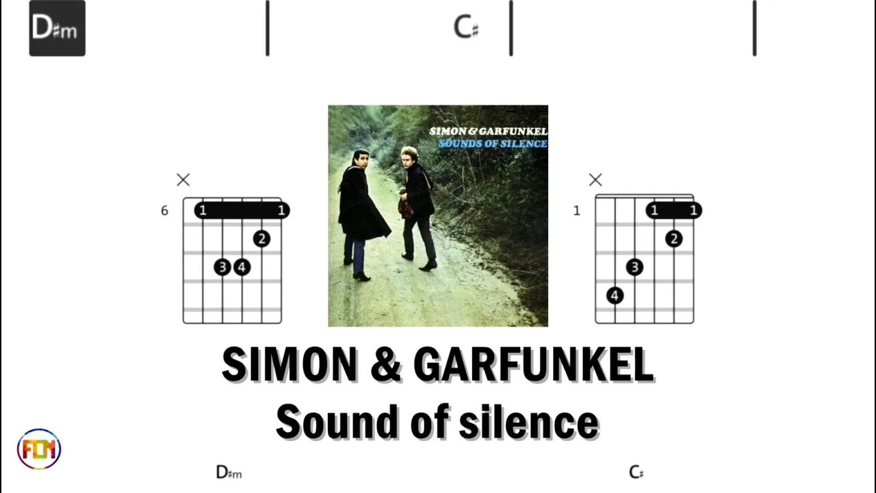 SIMON & GARFUNKEL Sound of silence - (Chords & Lyrics like a Karaoke) HD