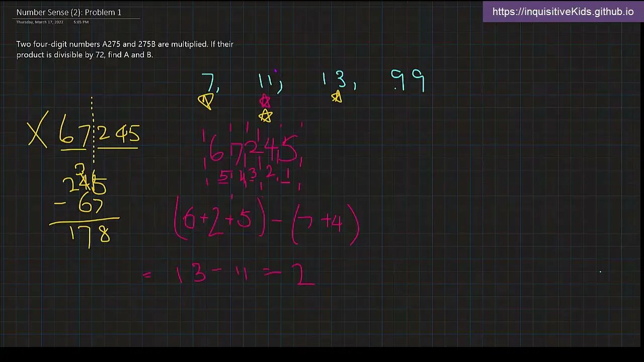 Number Sense (2): Problem 1