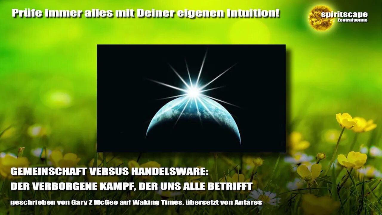 GEMEINSCHAFT VERSUS HANDELSWARE DER VERBORGENE KAMPF, DER UNS ALLE BETRIFFT