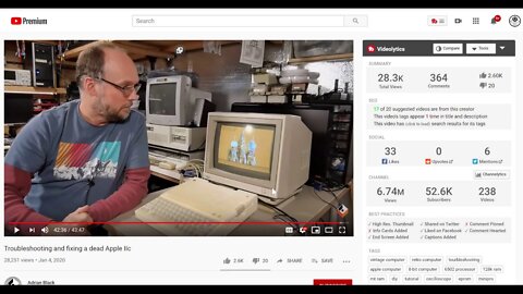 Adrian Black fixes Apple IIc on camera: very cool video! 😀