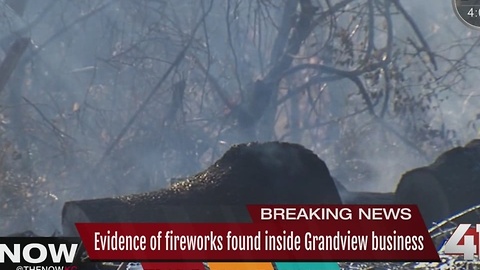 Evidence of fireworks found inside Grandview business