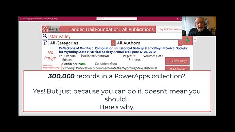 300,000 Records in a PowerApps Collection? Sure, but it's not a great idea.