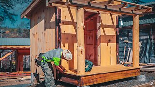 WHITE PINE SIDING AND TRIM ON SOLAR SHACK