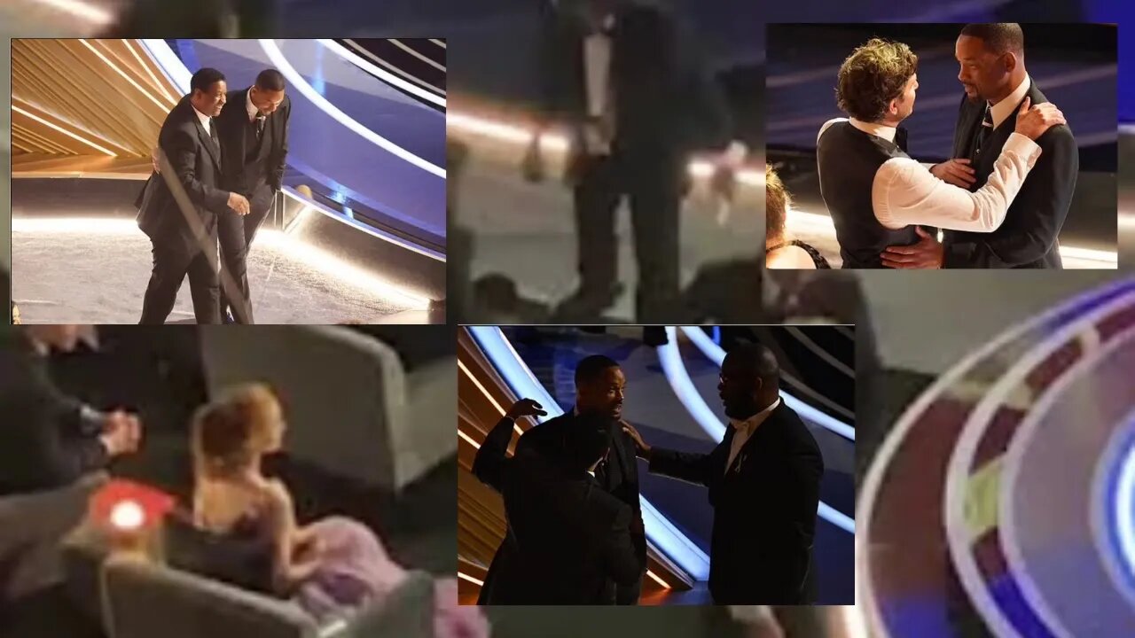 Will Smith seen Being CONSOLED by Denzel Washington, Tyler Perry, Bradley cooper during Break