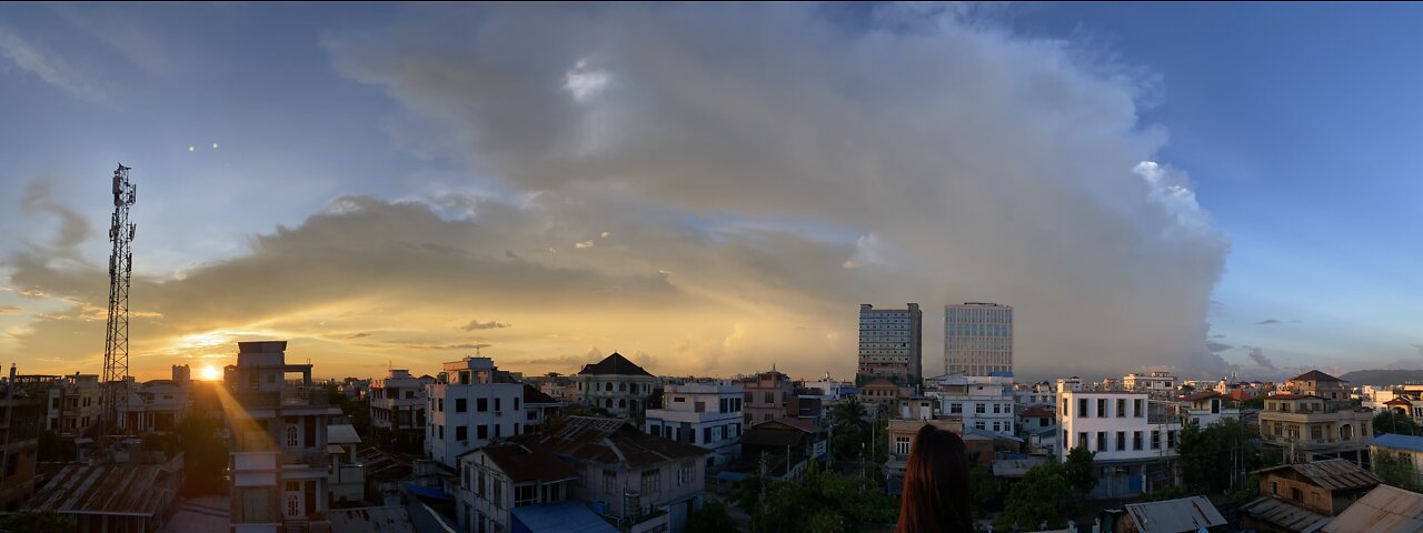 Sunset view in Mandalay