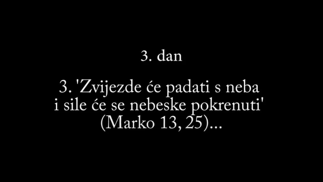 LJUBAV SE OHLADILA - 3 'Zvijezde će padati s neba i sile će se nebeske pokrenuti' Marko 13:25