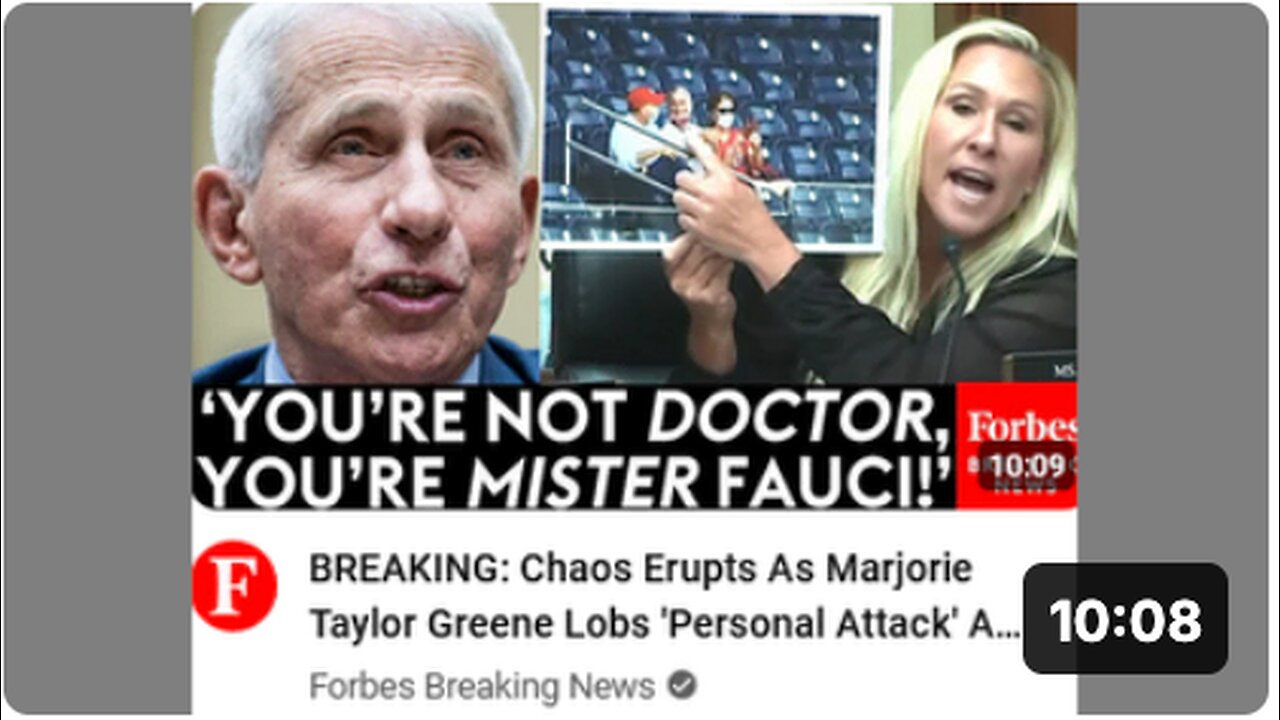 BREAKING Chaos Erupts As Marjorie Taylor Greene Lobs Personal Attack At Fauci, Dems Stop Hearing