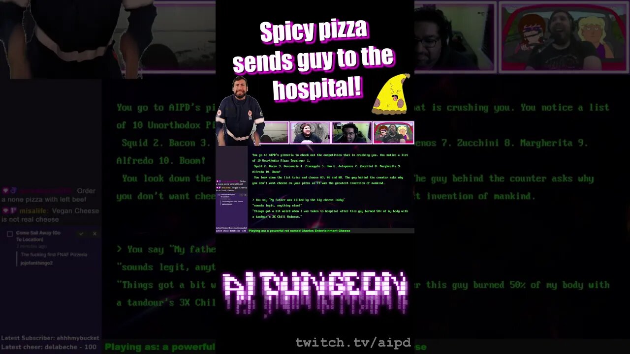 Spicy pizza sends guy to the hospital | AI Dungeon