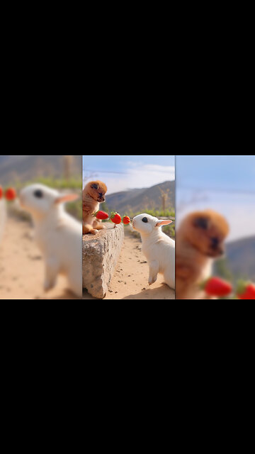 "An Unexpected Friendship: The Love Story of a Puppy and a Rabbit"