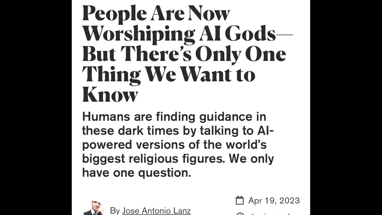 The pursuit of an A.I. god, by our atheist tech overlords…