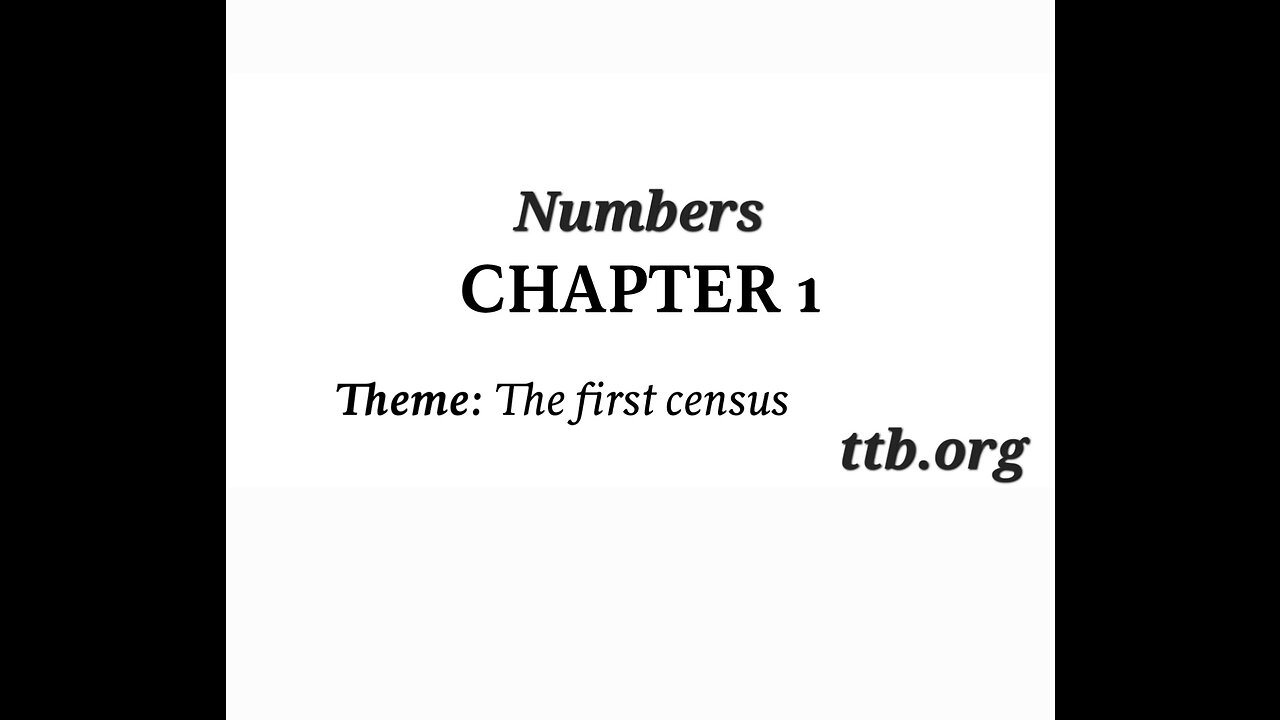 Numbers Chapter 1 (Bible Study)