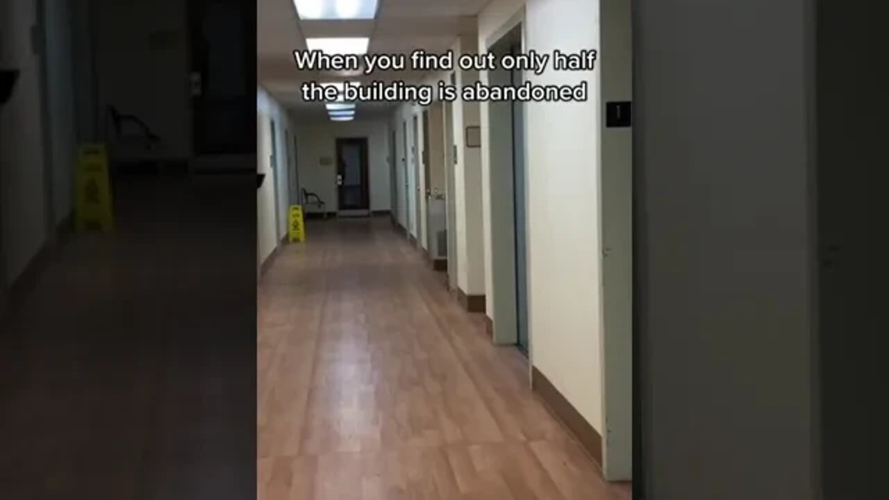 When you find out the building is only half abandoned…