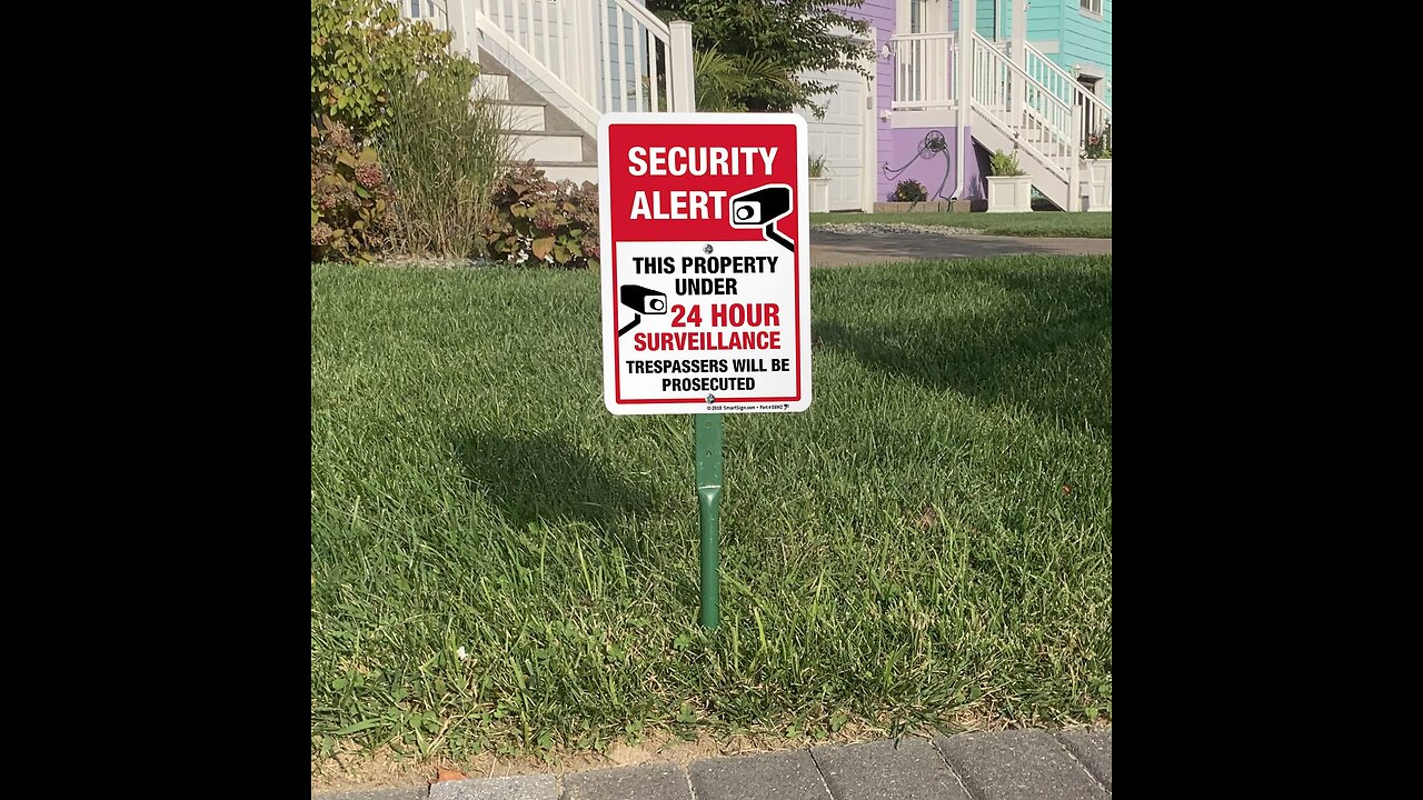 SmartSign 18 x 12 inch “No Trespassing - Property Protected by Video Surveillance, Trespassers...