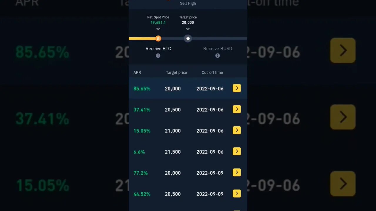 BTC BUSD SELL DUAL INVESTMENT REWARDS #dualinvestment #altcoin #binanceearn #binancecoin #btcnews