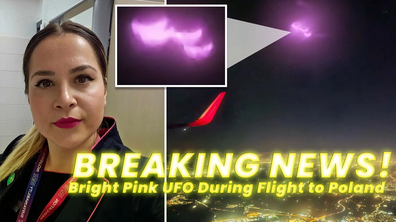 Breaking News! Pink UFO Spotted Over [Poland-bound airplane] - Have You Seen Anything?