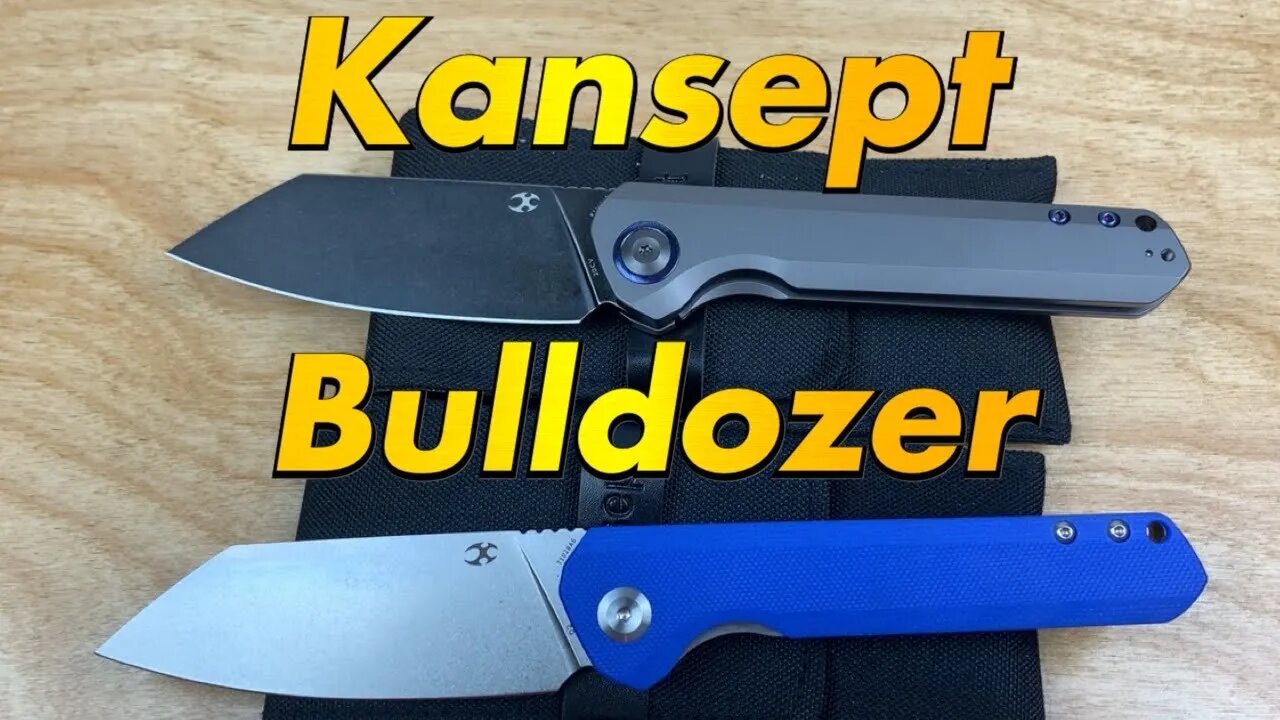 Kansept Bulldozer front flipper / budget G10/D2 model or high end titanium-timascus/20CV !!