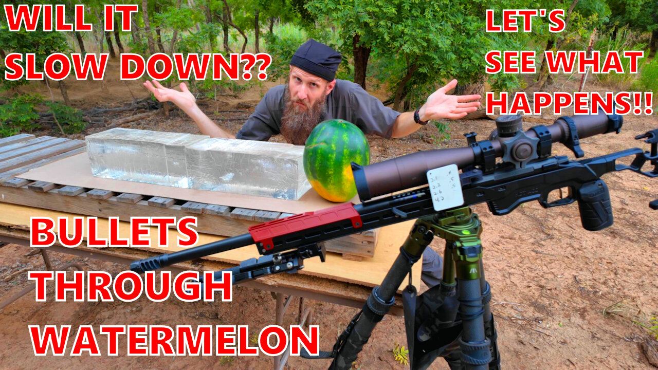 Will A Watermelon Slow Bullets Down? Let's Find Out!!