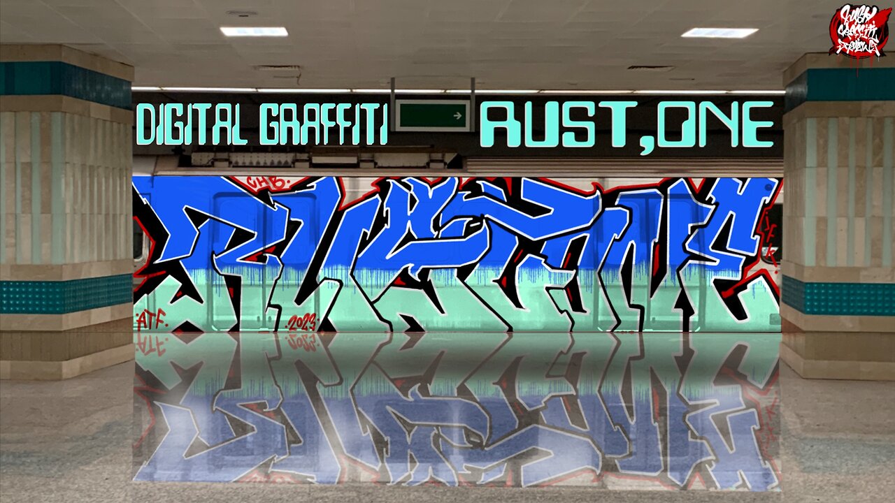 Digital Graffiti Art (3D canvas) Procreate art app. iPad Pro Apple pencil.