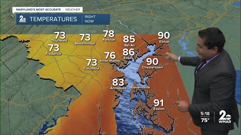 WMAR-2 News Cesar Cornejo Tuesday weather