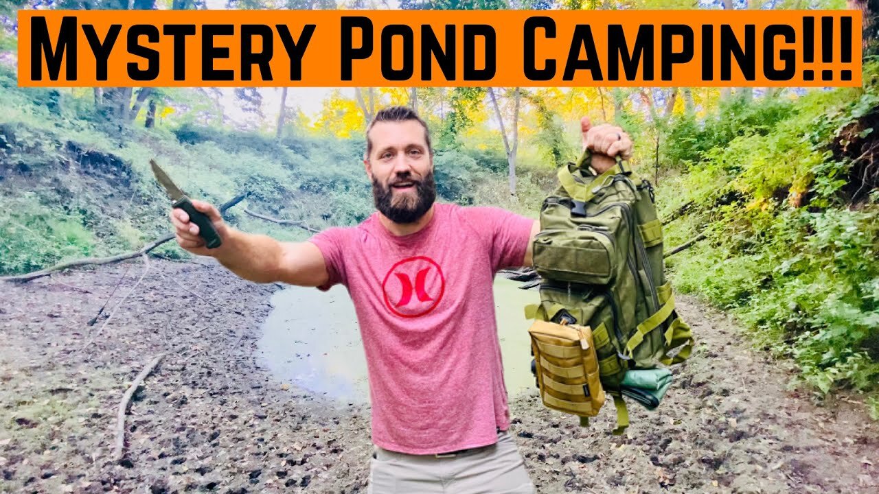 SOLO Overnight CAMPING at the MYSTERY POND!!! (It was all dried up)