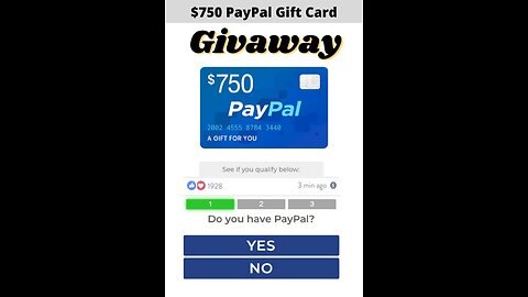 Paypal givway offer