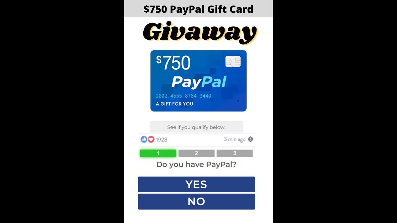 Paypal givway offer