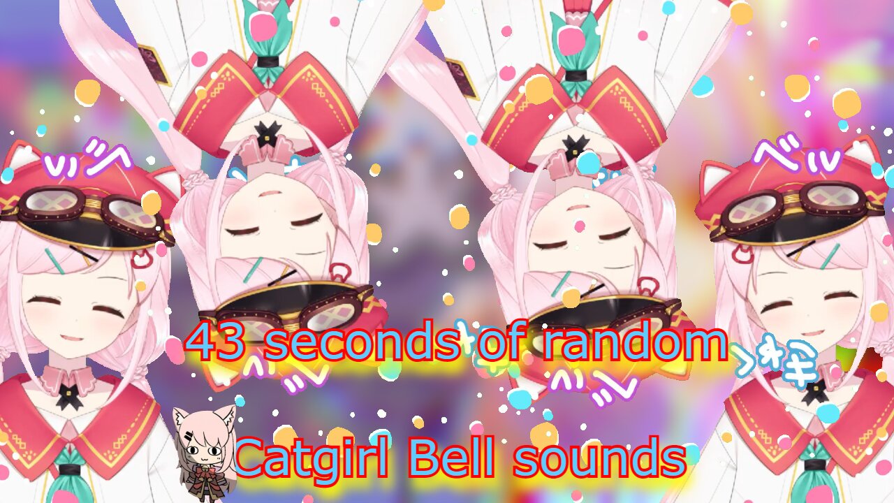 Catgirl vtuber Bell nekonogi making random sounds for 43 seconds