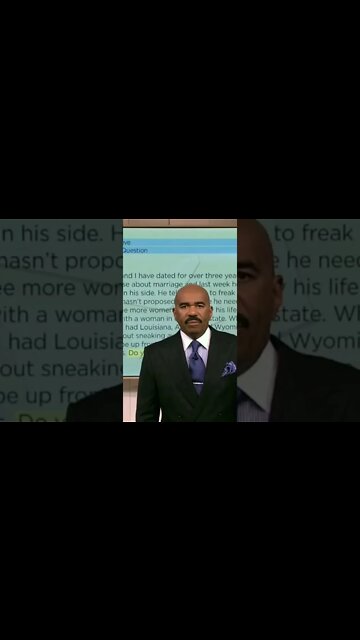 Boyfriend wants to sleep with girls from every state before marriage #shorts #steveharvey #advice