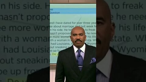 Boyfriend wants to sleep with girls from every state before marriage #shorts #steveharvey #advice