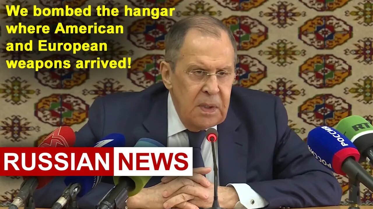 Lavrov: We bombed a hangar in Kremenchug where American && European weapons arrived. Russia, Ukraine