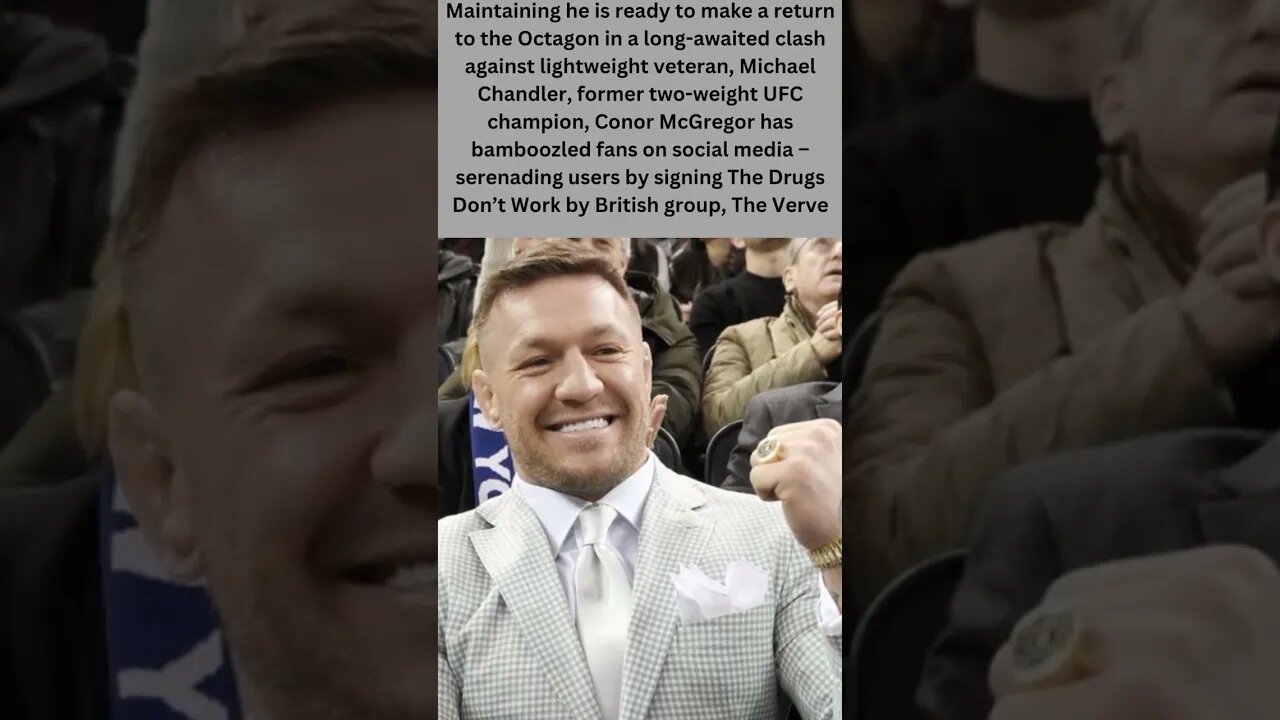 Conor McGregor, a UFC fighter, serenades supporters in an odd Twitter tweet. #shorts