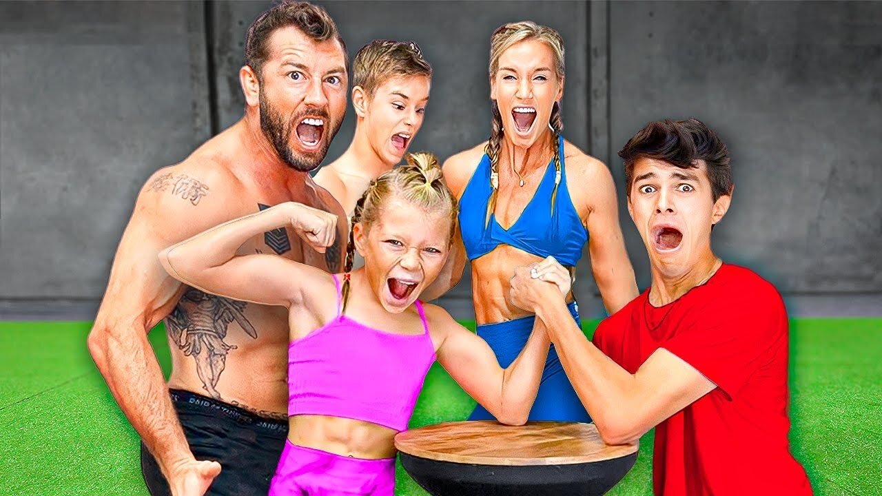 Living With The WORLD'S STRONGEST FAMILY For 24 Hours!