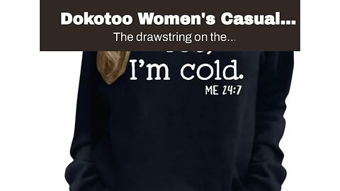 Dokotoo Women's Casual Long Sleeve Hoodies Sweatshirts Drawstring Pullover Tunic Tops With Pock... 