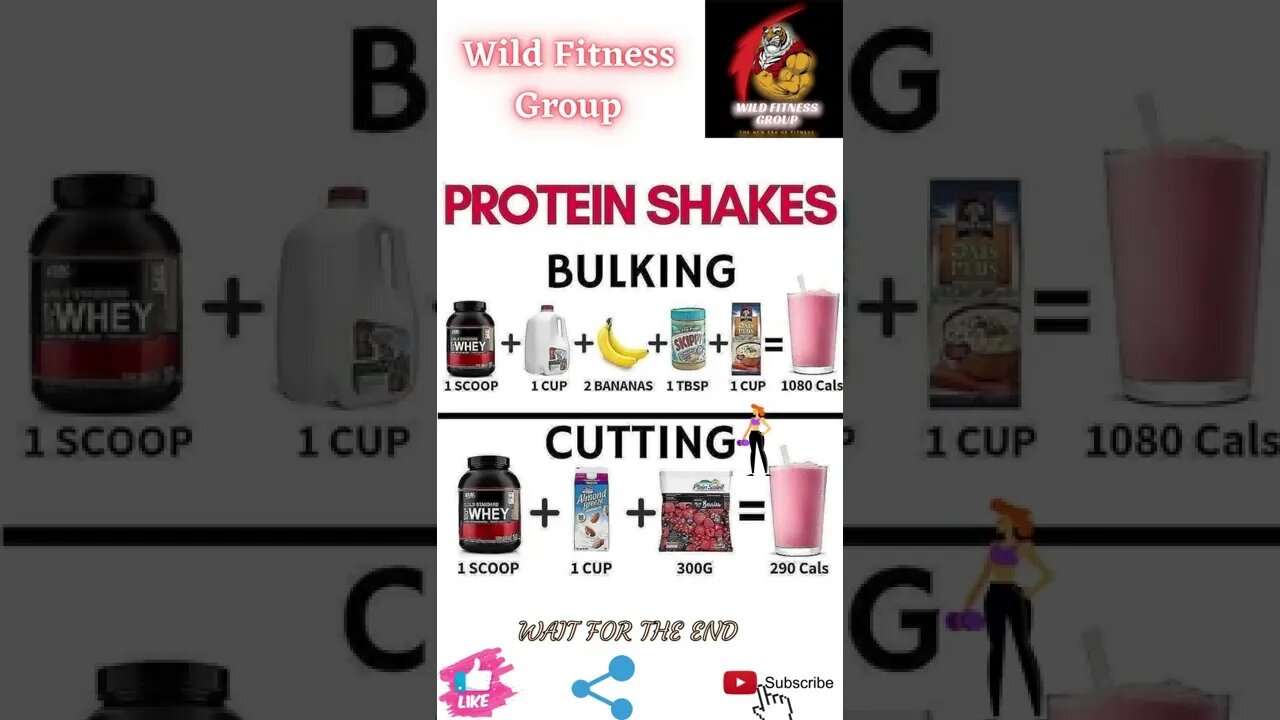 🔥Protein shakes for building vs cutting🔥#shorts🔥#wildfitnessgroup🔥27 April 2022🔥