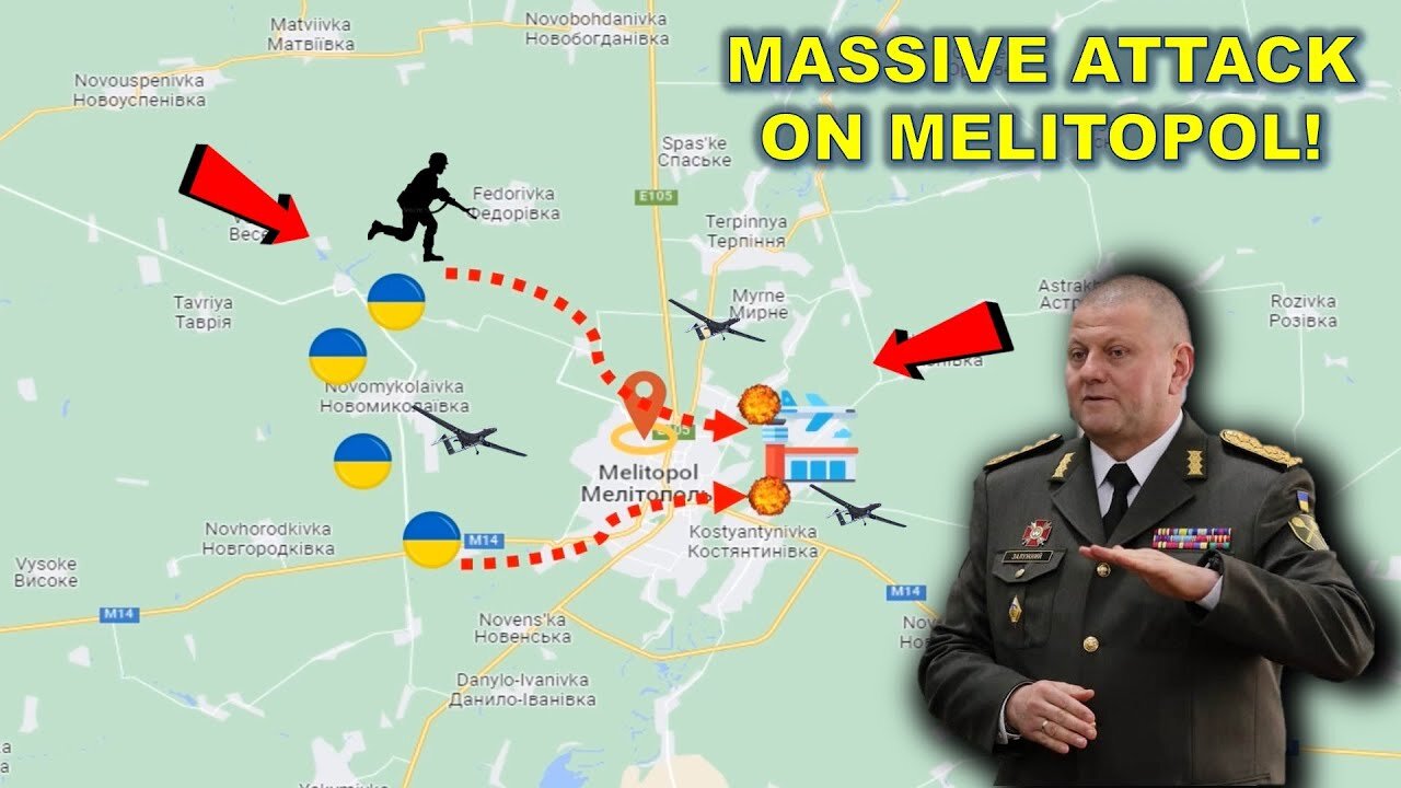 Ukrainian Army Made A Great Shot: strategic Russian air base of Melitopol turned to ash!