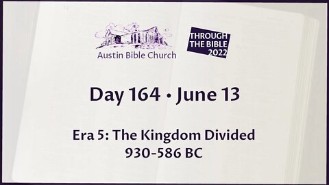 Through the Bible 2022 (Day 164)