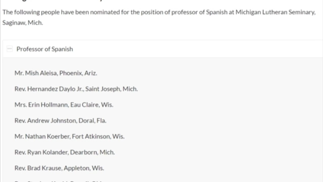 r/exLutheran | WELS Professor That Married Teenage Student Nominated for Position at Michigan…