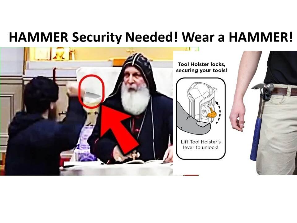 Security? HAMMERS Needed: Wear a HAMMER to Defeat Knife Attacks/Escape Fiery Car/Truck Crashes