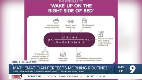 British mathematician creates scientific formula to wake up in good mood