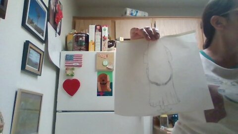 Transferring The Long Hair Self-Portrait With Tracing Paper