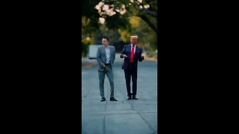 Elon Musk and Donald Trump dancing the music